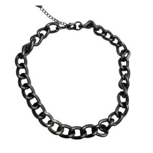 Park Lane Chunky Chain Dark Silver Tone Textured Statement Jewelry Bold Necklace